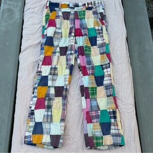 Vintage 70s Aureus Patchwork Quilt Pants, Retro Plaid Trousers Grunge Streetwear